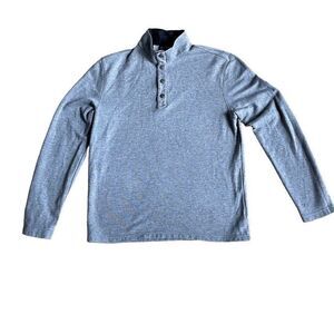 Michael Kors Sweater Boys Medium M Quarter Snap Up Gray Long Sleeve